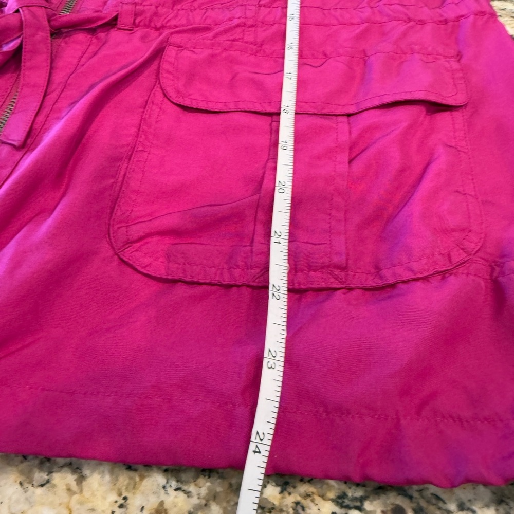 Kenneth Cole vibrant pink 100% silk jacket SZ PS - Picture 10 of 11